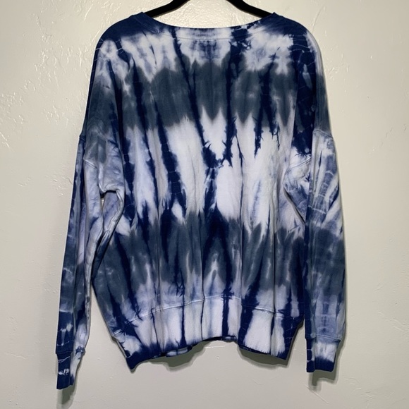 AR33 Blue Tie Dye Crewneck Sweater M - Picture 3 of 4